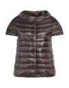 Herno Woman Puffer Dark Brown Size 2 Polyamide, Cotton, Acetate