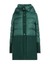 Herno Woman Puffer Dark Green Size 10 Polyamide, Virgin Wool In Green
