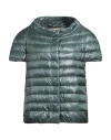 Herno Woman Puffer Deep Teal Size 6 Polyamide, Cotton, Acetate In Green
