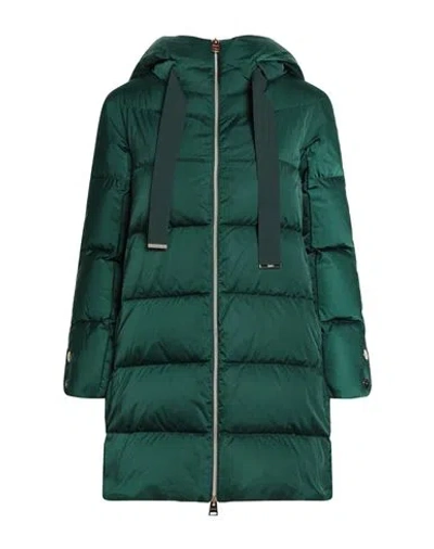 Herno Zip Padded Down Coat In Green