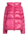 Herno Woman Puffer Fuchsia Size 10 Polyamide In Pink