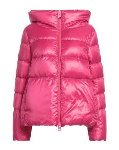Herno Woman Puffer Fuchsia Size 10 Polyamide In Pink
