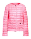Herno Woman Puffer Fuchsia Size 12 Polyamide, Cotton, Acetate In Pink