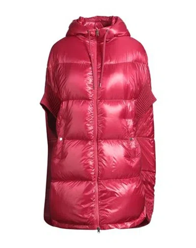 Herno Woman Puffer Fuchsia Size 12 Polyamide, Wool, Viscose, Metallic Fiber In Pink