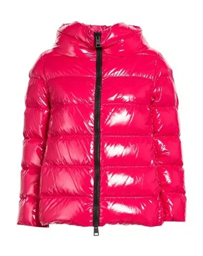Herno Woman Puffer Fuchsia Size 6 Polyamide In Pink