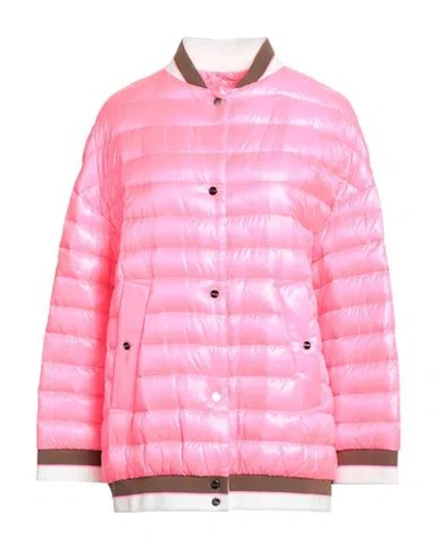 Herno Woman Puffer Fuchsia Size 8 Polyamide In Pink