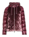 Herno Woman Puffer Burgundy Size 2 Polyester, Elastane, Polyamide, Cotton, Acetate