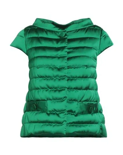 Herno Woman Puffer Green Size 10 Polyester, Cotton