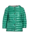 Herno Woman Puffer Green Size 4 Polyamide In Black
