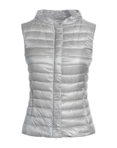 Herno Woman Puffer Grey Size 2 Polyamide In Grey
