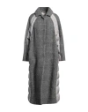 Herno Woman Puffer Grey Size 6 Polyamide, Virgin Wool, Mohair Wool, Alpaca Wool In Grey