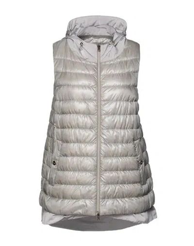 Herno Woman Puffer Khaki Size 6 Polyamide, Polyester In Gray