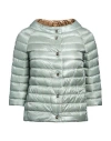 Herno Woman Puffer Light Grey Size 0 Polyamide In Gray
