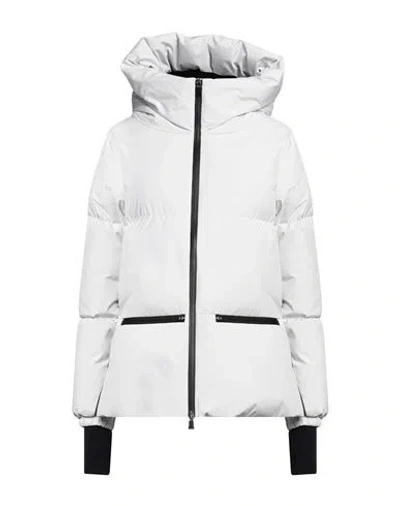 Herno Woman Puffer Light Grey Size 14 Polyester In White