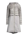 Herno Woman Puffer Light Grey Size 4 Cotton, Viscose, Polyester, Polyamide