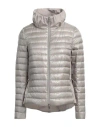Herno Woman Puffer Light Grey Size 10 Polyamide, Polyester