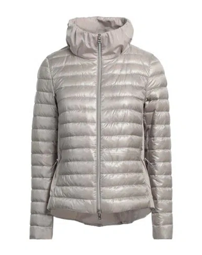 Herno Woman Puffer Light Grey Size 10 Polyamide, Polyester In Grey