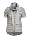 Herno Woman Puffer Light Grey Size 4 Polyamide, Polyester In Gray