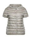Herno Iconico Woman Puffer Light Grey Size 6 Polyamide, Cotton, Acetate