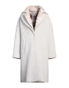 Herno Woman Puffer Light Grey Size 8 Virgin Wool, Polyamide, Cotton, Polyester In Grey
