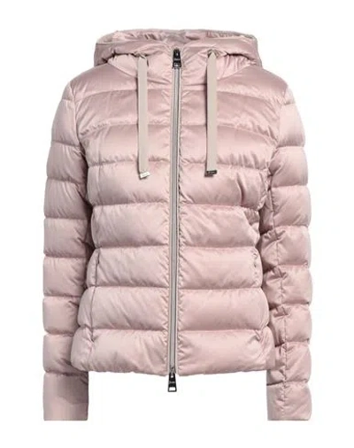 Herno Woman Puffer Light Pink Size 6 Polyester