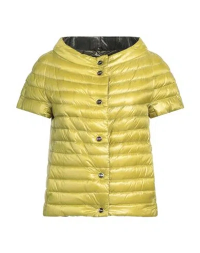 Herno Woman Puffer Lime Green Size 6 Polyamide