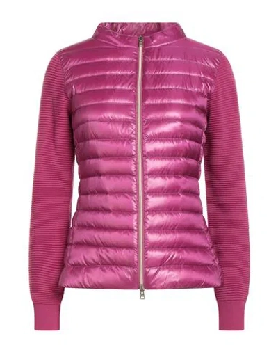 Herno Woman Puffer Mauve Size 6 Polyamide, Cotton In Pink