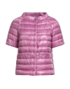 Herno Woman Puffer Mauve Size 6 Polyamide In Red