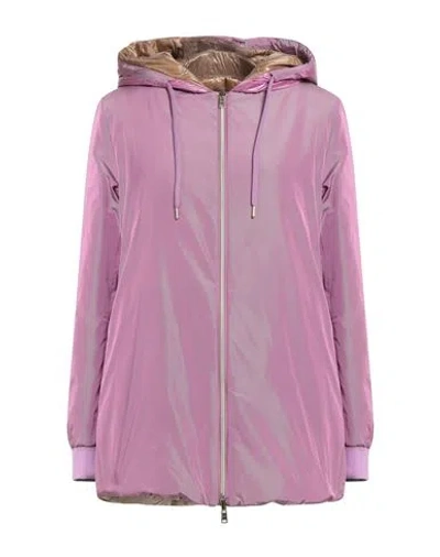 Herno Woman Puffer Mauve Size 8 Polyester In Purple