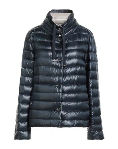 Herno Woman Puffer Midnight Blue Size 14 Polyamide, Polyester, Cotton