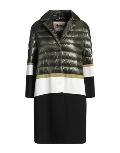 Herno Woman Puffer Military Green Size 6 Polyamide, Cotton