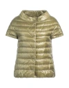 Herno Woman Puffer Military Green Size 6 Polyamide, Cotton, Acetate