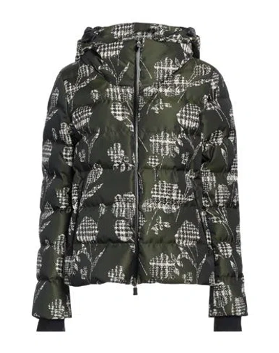 Herno Woman Puffer Military Green Size 6 Polyester, Polyurethane, Pet (polyethylene Terephthalate)