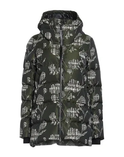 Herno Woman Puffer Military Green Size 6 Polyester, Polyurethane, Ptfe - Polytetrafluoroethylene In Brown
