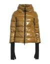 Herno Woman Puffer Mustard Size 4 Polyamide In Brown