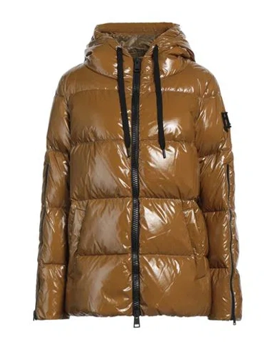 Herno Woman Puffer Mustard Size 8 Polyamide, Polyurethane Coated In Yellow
