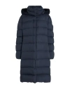 Herno Woman Puffer Navy Size 14 Polyester, Wool In Blue