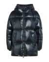 Herno Woman Puffer Navy Size 4 Polyamide In Blue