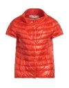 Herno Iconico Woman Puffer Orange Size 6 Polyamide, Cotton, Acetate