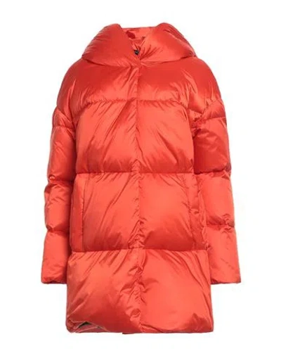 Herno Woman Puffer Orange Size 6 Polyamide