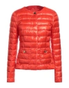 Herno Woman Puffer Orange Size 6 Polyamide, Cotton, Acetate In Orange