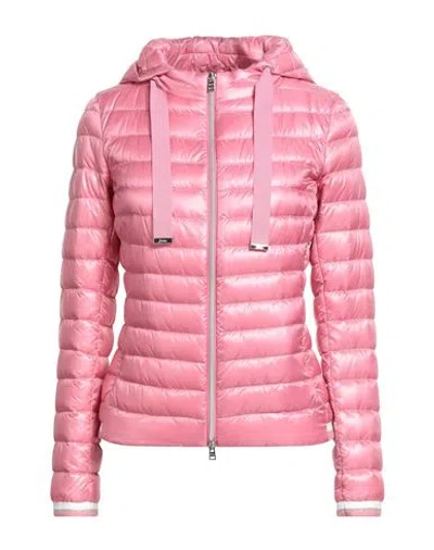 Herno Woman Puffer Pink Size 4 Polyamide