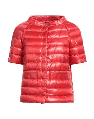 HERNO HERNO WOMAN PUFFER RED SIZE 10 POLYAMIDE