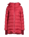 Herno Woman Puffer Red Size 10 Polyamide, Wool, Elastane In Red