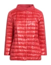 Herno Woman Puffer Red Size 12 Polyamide, Polyester, Cotton