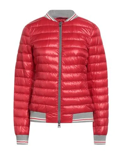 Herno Woman Puffer Red Size 8 Polyamide, Cotton
