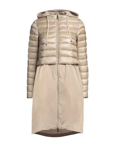 HERNO HERNO WOMAN PUFFER SAND SIZE 2 COTTON, VISCOSE, POLYESTER, POLYAMIDE