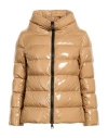 Herno Woman Puffer Sand Size 6 Polyamide In Brown