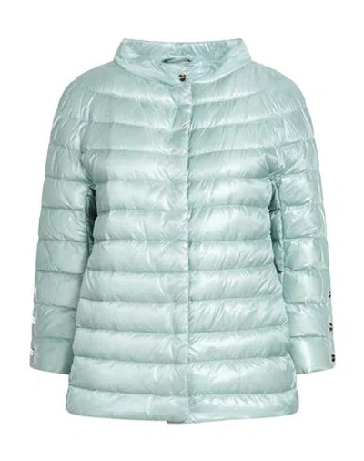 Herno Woman Puffer Sky Blue Size 8 Polyamide