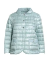 Herno Woman Puffer Sky Blue Size 8 Polyamide, Cotton, Polyester In Blue
